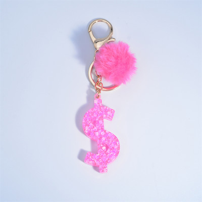 Roz Simbol valutar Brelocuri Brelocuri Simbol Dolar Breloc Femei Ornamente Poșete Brelocuri Mașină