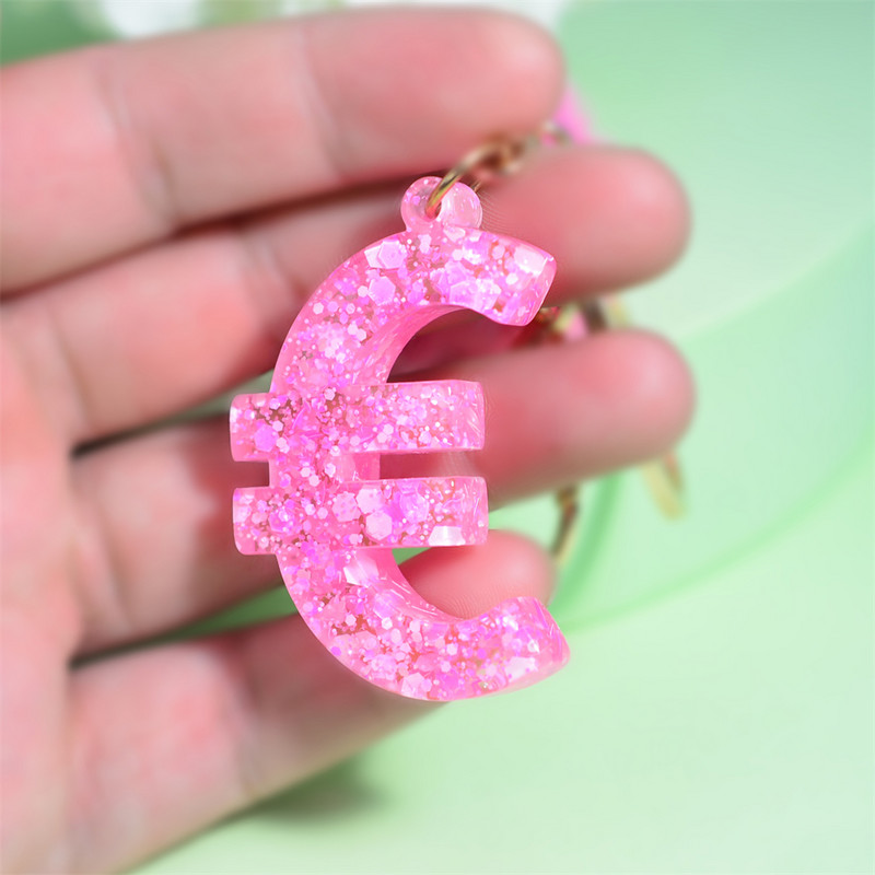 Roz Simbol valutar Brelocuri Brelocuri Simbol Dolar Breloc Femei Ornamente Poșete Brelocuri Mașină