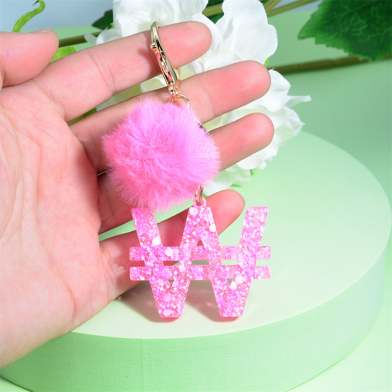 Roz Simbol valutar Brelocuri Brelocuri Simbol Dolar Breloc Femei Ornamente Poșete Brelocuri Mașină