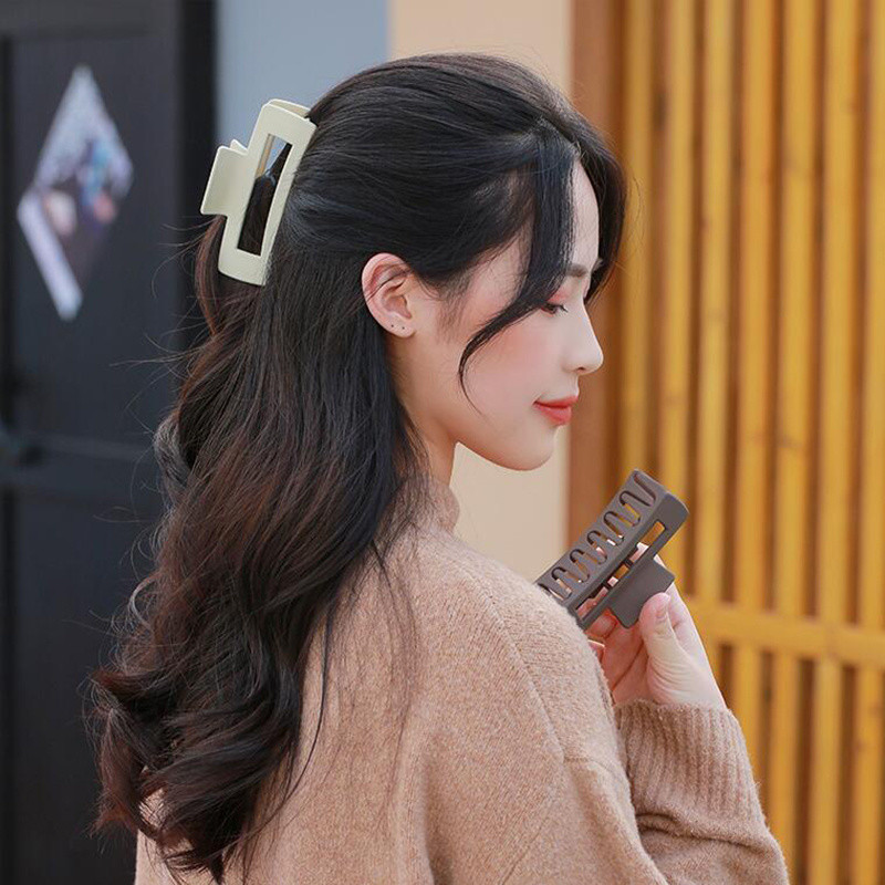 2022 Jednoduché kórejské Morandi veľké vlasové pazúry Elegantné sponky do vlasov Barrettes Krabie sponky do vlasov Pokrývky hlavy pre ženy a dievčatá Vlasové doplnky