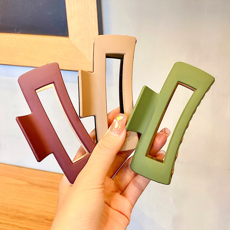 2022 Jednoduché kórejské Morandi veľké vlasové pazúry Elegantné sponky do vlasov Barrettes Krabie sponky do vlasov Pokrývky hlavy pre ženy a dievčatá Vlasové doplnky