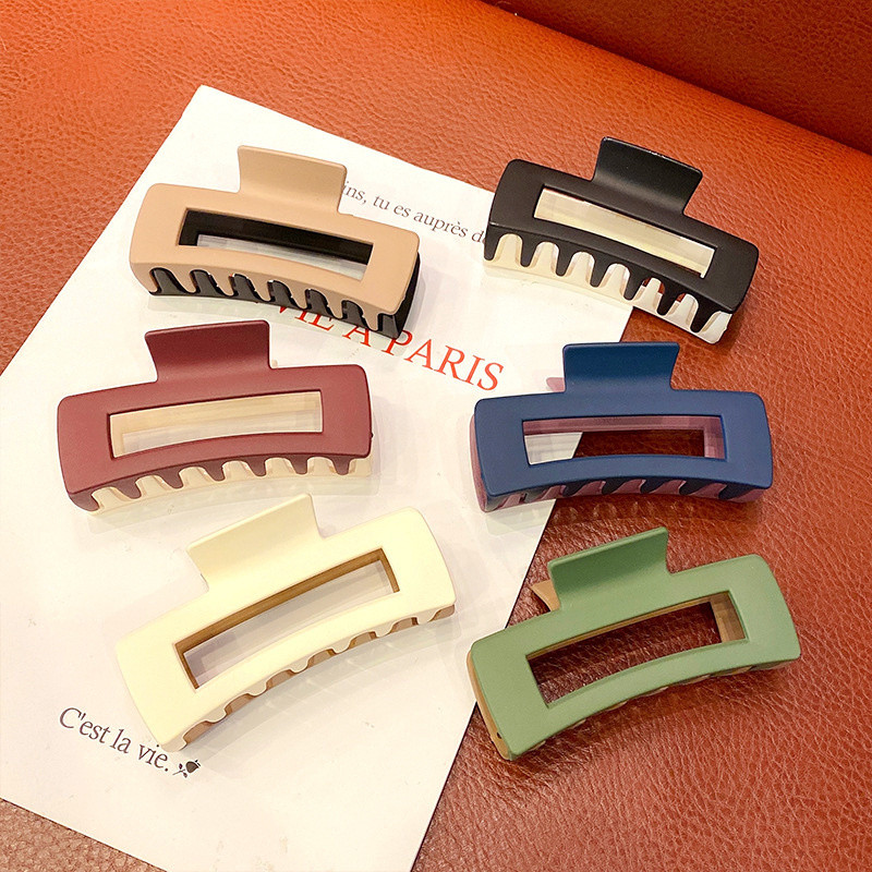 2022 Jednoduché kórejské Morandi veľké vlasové pazúry Elegantné sponky do vlasov Barrettes Krabie sponky do vlasov Pokrývky hlavy pre ženy a dievčatá Vlasové doplnky