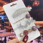 1 set Agrafe de păr Fashion Pearl Flower Cristal pentru femei 2022 Fashion Acrylic Hair Accessories Grips de păr