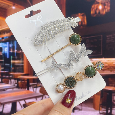 1 set Agrafe de păr Fashion Pearl Flower Cristal pentru femei 2022 Fashion Acrylic Hair Accessories Grips de păr