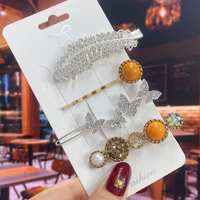 1 set Agrafe de păr Fashion Pearl Flower Cristal pentru femei 2022 Fashion Acrylic Hair Accessories Grips de păr