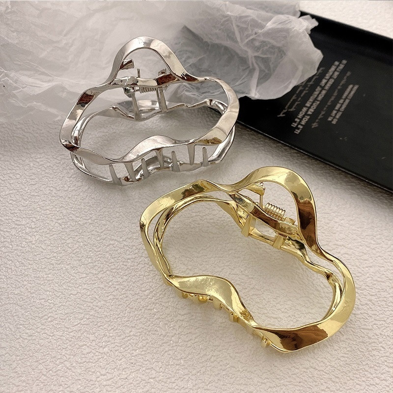 Kovové sponky do vlasov pre ženy, vintage nepravidelné geometrické sponky do vlasov, čelenka s krabom v kúpeľni, dievčenské vlasové doplnky