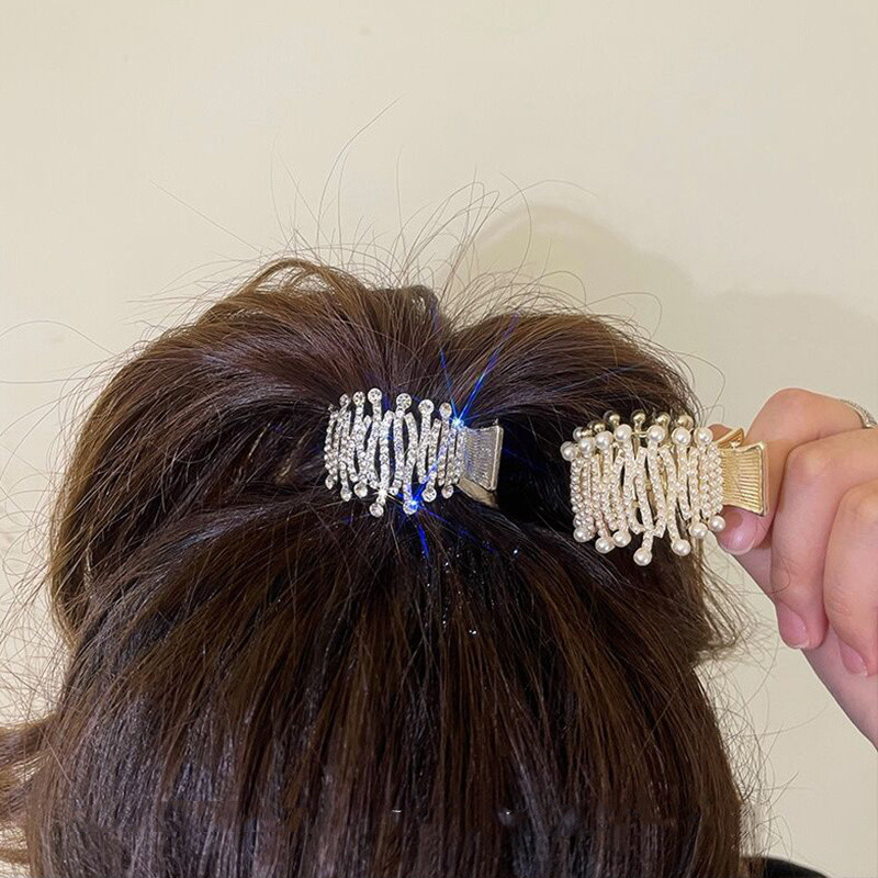 Nou strasuri stralucitoare agrafa pentru gheare de par Cochie de cap pentru femei, fete, bijuterii de par, coada de cal eleganta, agrafa, cleme de par, cadouri
