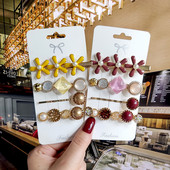 2022 de moda coreeană femei fete perle cristal agrafe laterale bijuterii de păr noi pălărie geometrice accesorii de păr barete