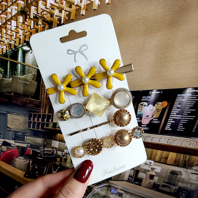 2022 de moda coreeană femei fete perle cristal agrafe laterale bijuterii de păr noi pălărie geometrice accesorii de păr barete