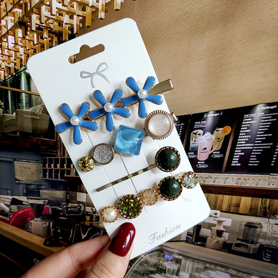 2022 de moda coreeană femei fete perle cristal agrafe laterale bijuterii de păr noi pălărie geometrice accesorii de păr barete