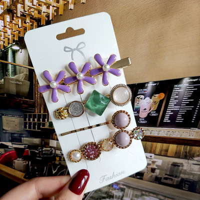 2022 de moda coreeană femei fete perle cristal agrafe laterale bijuterii de păr noi pălărie geometrice accesorii de păr barete