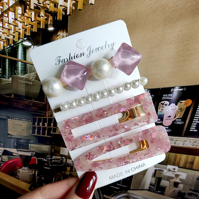 2022 de moda coreeană femei fete perle cristal agrafe laterale bijuterii de păr noi pălărie geometrice accesorii de păr barete