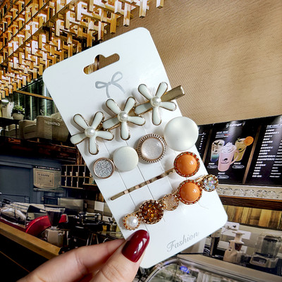 2022 de moda coreeană femei fete perle cristal agrafe laterale bijuterii de păr noi pălărie geometrice accesorii de păr barete