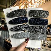 2022 Coreea Agrafe cu cristale pline pentru femei, fete, bijuterii, picătură de apă, dreptunghi, la modă, geometrică, agrafă de păr, accesorii de păr