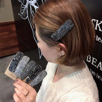 2022 Korea Full Crystal Barrettes Жени Момичета Фиби Бижута Водна капка Правоъгълник Мода Геометрична щипка Аксесоари за коса