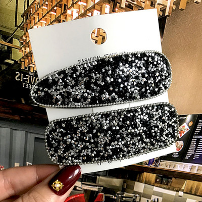 2022 Coreea Agrafe cu cristale pline pentru femei, fete, bijuterii, picătură de apă, dreptunghi, la modă, geometrică, agrafă de păr, accesorii de păr