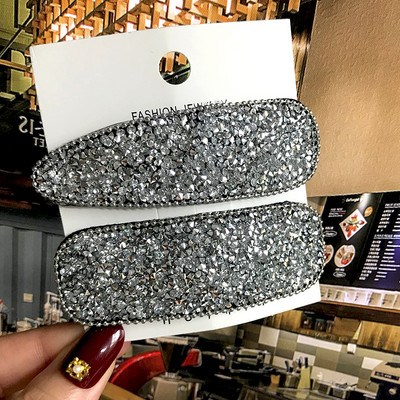 2022 Coreea Agrafe cu cristale pline pentru femei, fete, bijuterii, picătură de apă, dreptunghi, la modă, geometrică, agrafă de păr, accesorii de păr