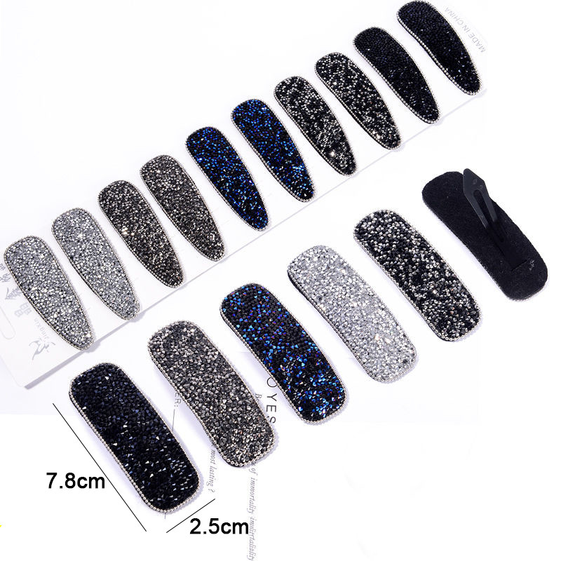 2022 Coreea Agrafe cu cristale pline pentru femei, fete, bijuterii, picătură de apă, dreptunghi, la modă, geometrică, agrafă de păr, accesorii de păr