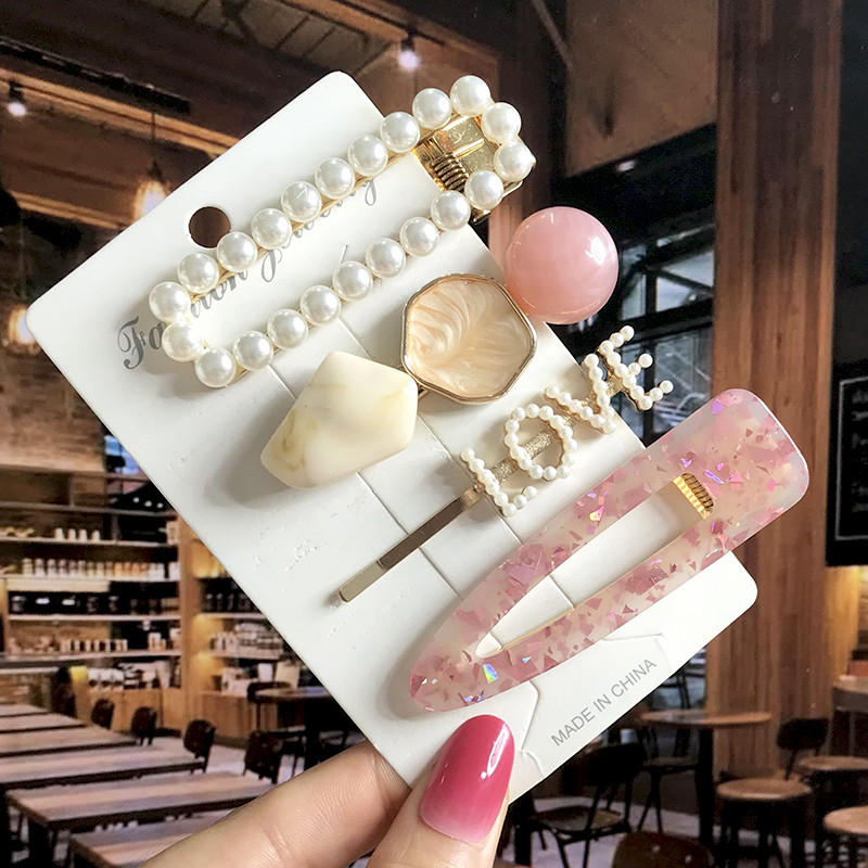 Agrafă de păr la modă coreeană 2022 pentru femei, noua fată la modă, accesorii de păr cu cristale de perle, bijuterii de păr