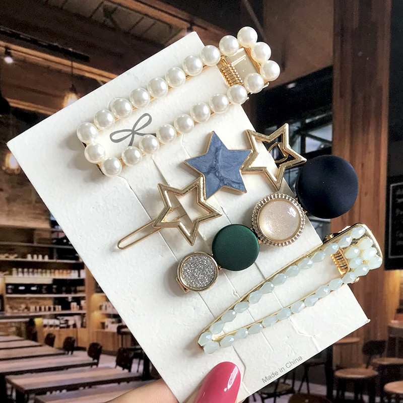 Agrafă de păr la modă coreeană 2022 pentru femei, noua fată la modă, accesorii de păr cu cristale de perle, bijuterii de păr