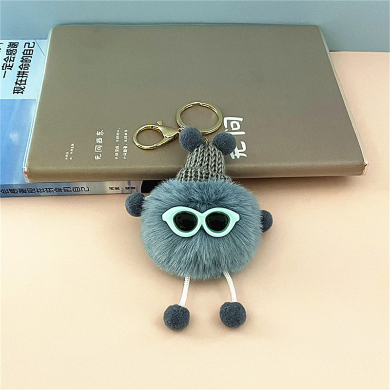 Krzno u boji Privjesci za ključeve Pravo zečje krzno Pompon Plišani slatki privjesak Pahuljasti privjesak za ključeve Ženska torba Privjesak Dodaci Pokloni