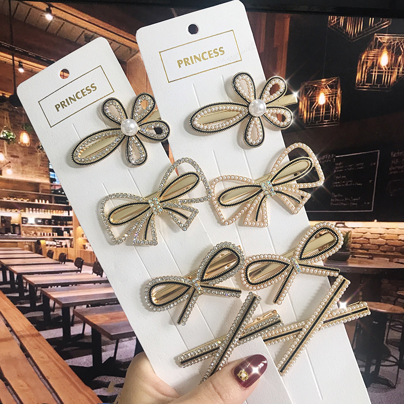 Ručno izrađena biserna velika mašna, cvijet, kopče za kosu, igle za žene, djevojke, nakit, nove kristalne ukosnice za kosu, dodaci za kosu, hvataljke za kosu