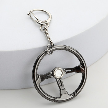 Hot Selling Racing Steering Wheel Personality Modified Car Chain Key Chain Steering Wheel Creative Model Metal Keychain