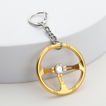 Hot Selling Racing Steering Wheel Personality Modified Car Chain Key Chain Steering Wheel Creative Model Metal Keychain