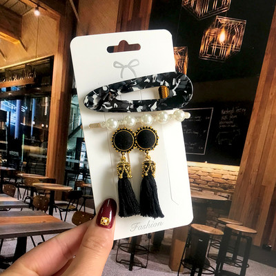 Modni set naušnica Biserne kopče za kosu Ukosnice i naušnice s resicama za žene Akrilne ukosnice Slatke djevojke Dodaci za kosu 2022.