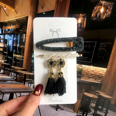 Modni set naušnica Biserne kopče za kosu Ukosnice i naušnice s resicama za žene Akrilne ukosnice Slatke djevojke Dodaci za kosu 2022.