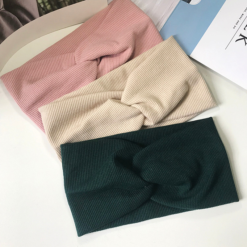 Meyfflin Bentiță elastică pentru femei pentru fete Turban sport Bentite pentru femei Accesorii pentru păr pentru yoga, cu extensie lată, moale.