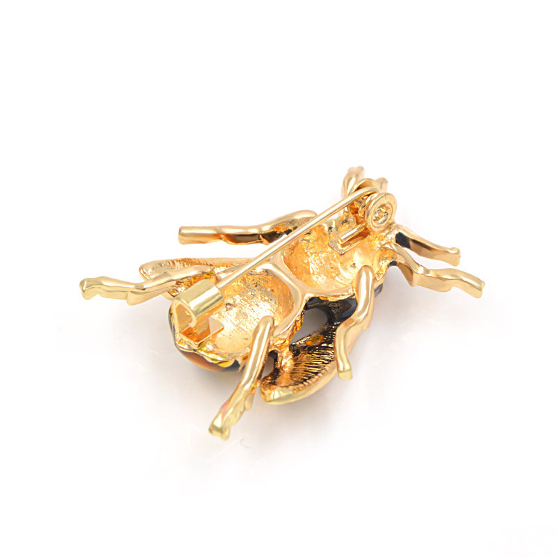CINDY XIANG Broșe unisex colorate cu insecte Broșă drăguță de albină Pin Bijuterii emailate de culoare aurie Accesorii pentru rochii de înaltă calitate