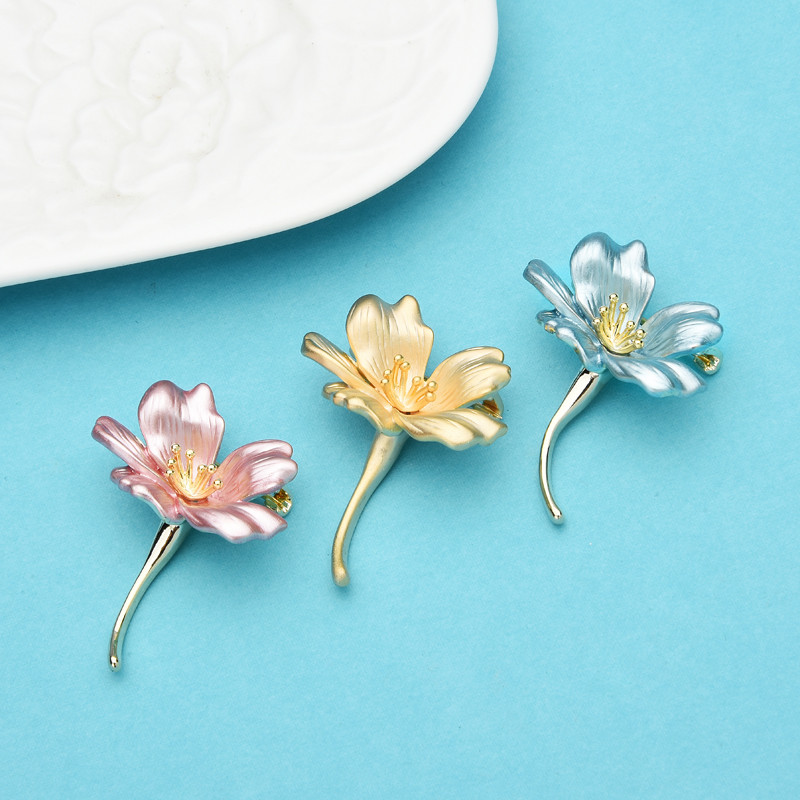 Wuli&baby cvjetni broševi od emajla za žene 3-bojna vjenčanja banketi uredski broševi igle darovi