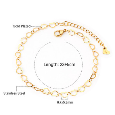 LUXUSTEEL Гривни за глезени от неръждаема стомана Гривни за жени Пискюл Морска звезда Чар Златен цвят връзка Верига на крака Модни бижута за крака