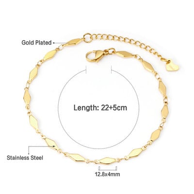 LUXUSTEEL Гривни за глезени от неръждаема стомана Гривни за жени Пискюл Морска звезда Чар Златен цвят връзка Верига на крака Модни бижута за крака