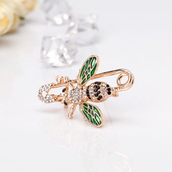 Καρφίτσες Bee Brooch Γυναικεία καρφίτσα από κρύσταλλο εντόμων Καρφίτσα πέτο Μεγάλη καρφίτσα ασφαλείας