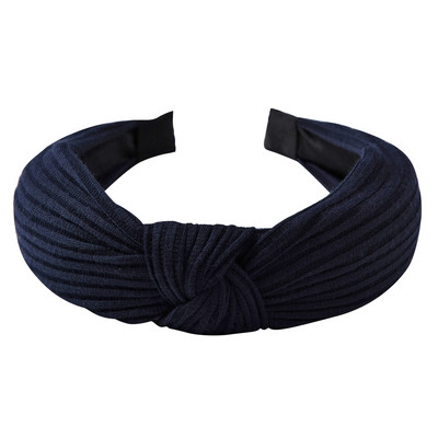 Curele de păr late din bumbac înnodate de culoare solidă pentru femeiTurban tricotat la modă Cerc de păr lat și simplu Accesorii de păr pentru fete Crăciun pentru cap