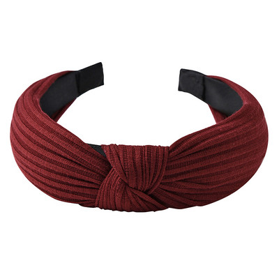 Curele de păr late din bumbac înnodate de culoare solidă pentru femeiTurban tricotat la modă Cerc de păr lat și simplu Accesorii de păr pentru fete Crăciun pentru cap