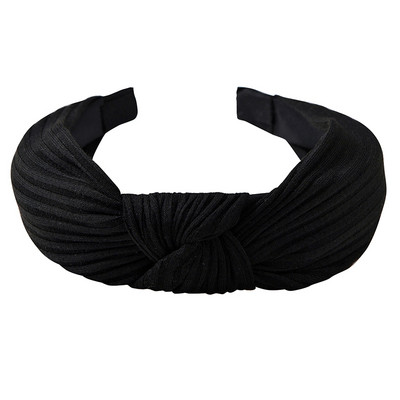 Curele de păr late din bumbac înnodate de culoare solidă pentru femeiTurban tricotat la modă Cerc de păr lat și simplu Accesorii de păr pentru fete Crăciun pentru cap