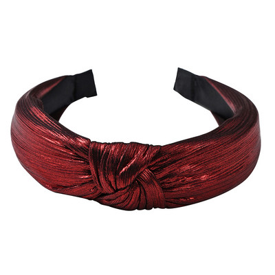 Curele de păr late din bumbac înnodate de culoare solidă pentru femeiTurban tricotat la modă Cerc de păr lat și simplu Accesorii de păr pentru fete Crăciun pentru cap