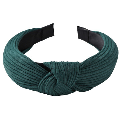 Curele de păr late din bumbac înnodate de culoare solidă pentru femeiTurban tricotat la modă Cerc de păr lat și simplu Accesorii de păr pentru fete Crăciun pentru cap