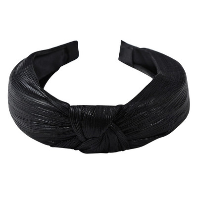 Curele de păr late din bumbac înnodate de culoare solidă pentru femeiTurban tricotat la modă Cerc de păr lat și simplu Accesorii de păr pentru fete Crăciun pentru cap