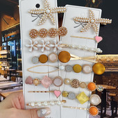 8PCS Fishistar Pearl kopče za kosu Set za žene Akrilne ukosnice za kosu s cvijetom Dodaci za kosu Nakit za djevojke Modne ukosnice