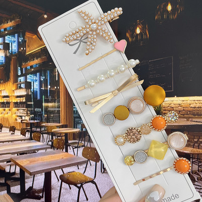 8PCS Fishistar Pearl kopče za kosu Set za žene Akrilne ukosnice za kosu s cvijetom Dodaci za kosu Nakit za djevojke Modne ukosnice