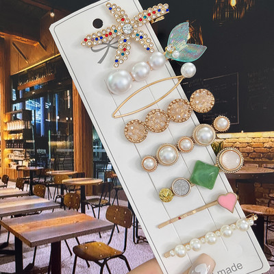 8PCS Fishistar Pearl kopče za kosu Set za žene Akrilne ukosnice za kosu s cvijetom Dodaci za kosu Nakit za djevojke Modne ukosnice