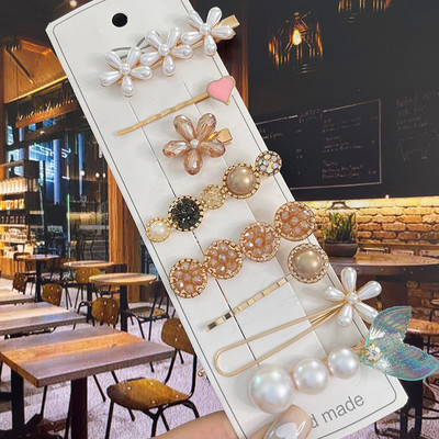 8PCS Fishistar Pearl kopče za kosu Set za žene Akrilne ukosnice za kosu s cvijetom Dodaci za kosu Nakit za djevojke Modne ukosnice