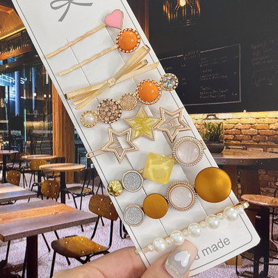 8PCS Fishistar Pearl kopče za kosu Set za žene Akrilne ukosnice za kosu s cvijetom Dodaci za kosu Nakit za djevojke Modne ukosnice