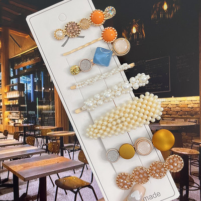 8PCS Fishistar Pearl kopče za kosu Set za žene Akrilne ukosnice za kosu s cvijetom Dodaci za kosu Nakit za djevojke Modne ukosnice