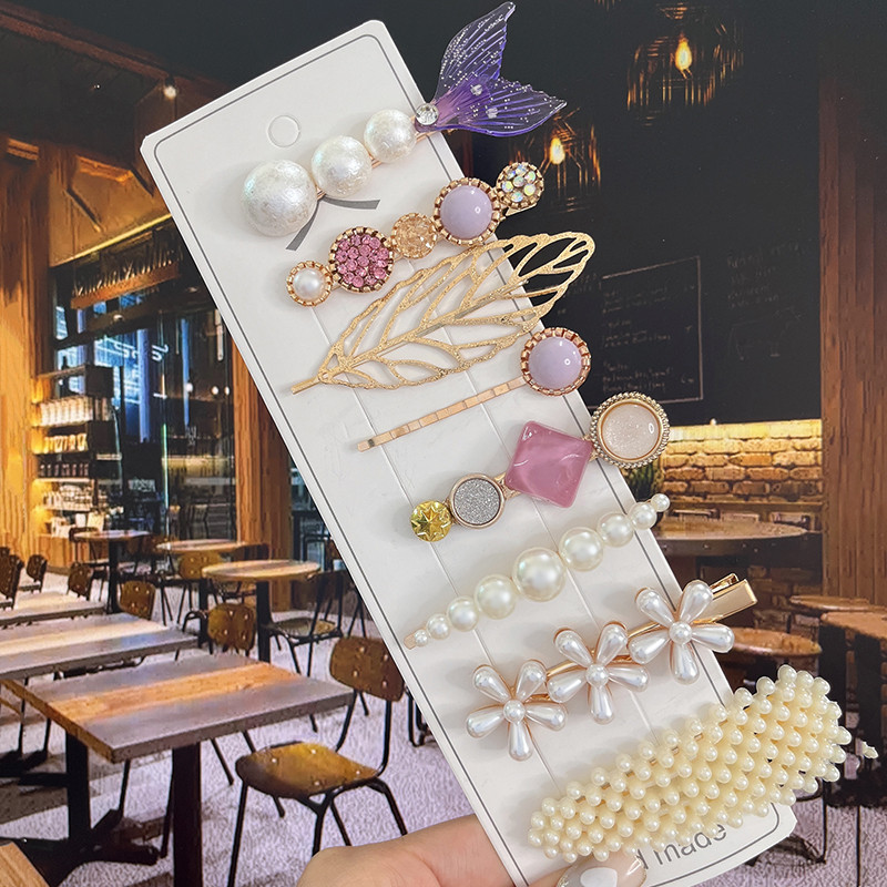 8PCS Fishistar Pearl kopče za kosu Set za žene Akrilne ukosnice za kosu s cvijetom Dodaci za kosu Nakit za djevojke Modne ukosnice