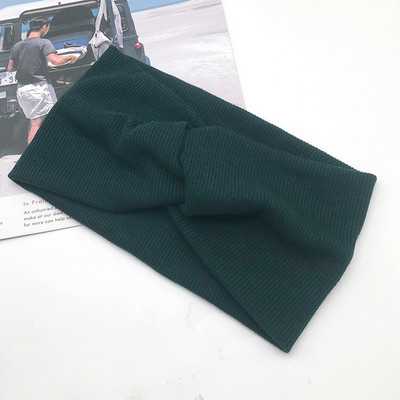 Bentiță pentru femei de culoare solidă Turban lat Twist tricotat Bentita de păr din bumbac Accesorii pentru păr Machiaj înnodat Bandă pentru cap Bijuterii pentru bebeluși